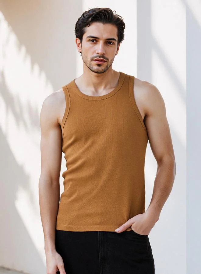 Splash FAV Men Ribbed Cotton Blend Vest